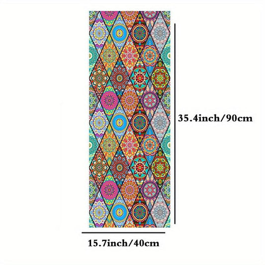 Boho Window Film Colorful Privacy Sticker Easy to Apply