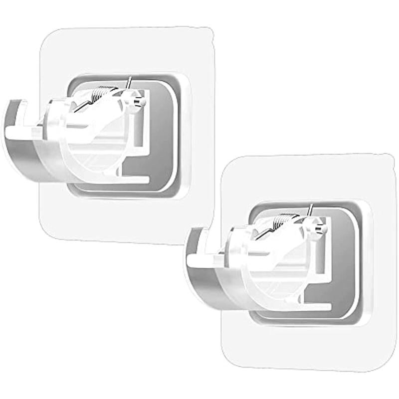 No Drill Curtain Rod Holders, Set of 8, Self-Adhesive Hooks