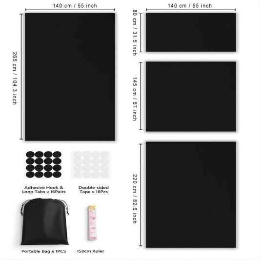 1pc 100 Blackout Blind Curtain Travel Blackout Window Shades Portable