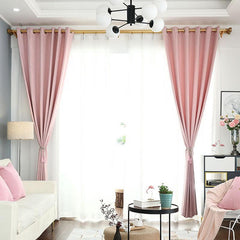 Pink Modern UV Resistant Curtains