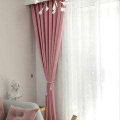 Pink Modern UV Resistant Curtains