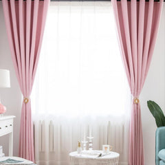 Pink Modern UV Resistant Curtains