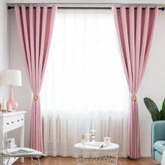 Pink Modern UV Resistant Curtains