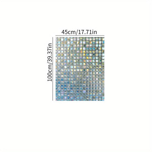 Mosaic Glass Window Sticker Privacy Film Rainbow Window