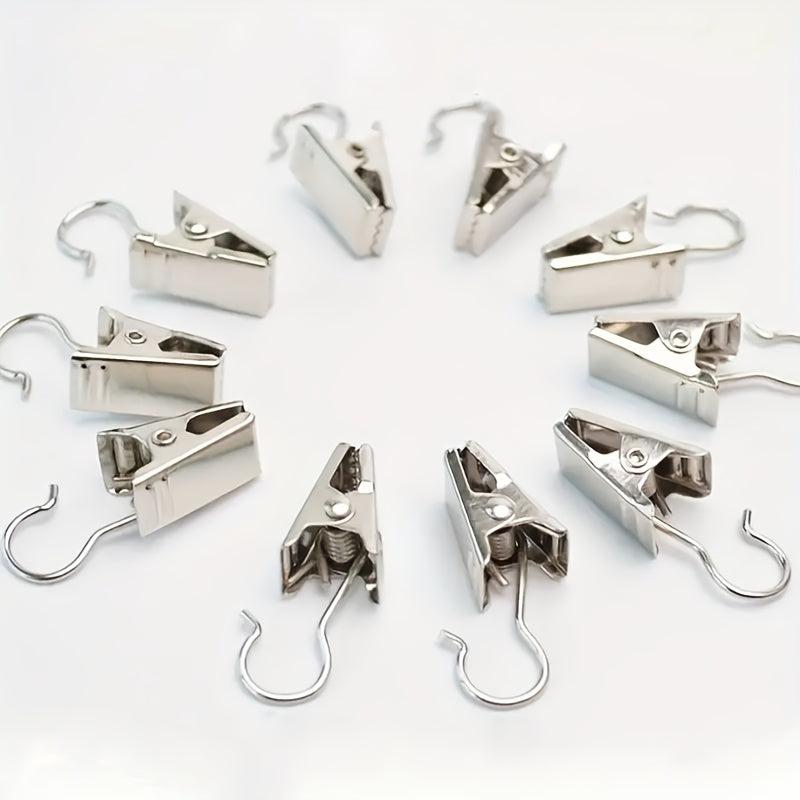 20pcs Stainless Steel Curtain Clips for Easy Hanging and Storage