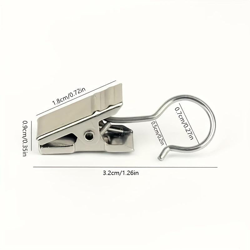 20pcs Stainless Steel Curtain Clips for Easy Hanging and Storage