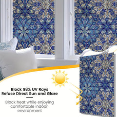 Purple Bohemian Patterned Privacy Glass Film