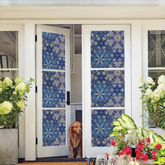 Purple Bohemian Patterned Privacy Glass Film