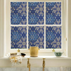 Purple Bohemian Patterned Privacy Glass Film