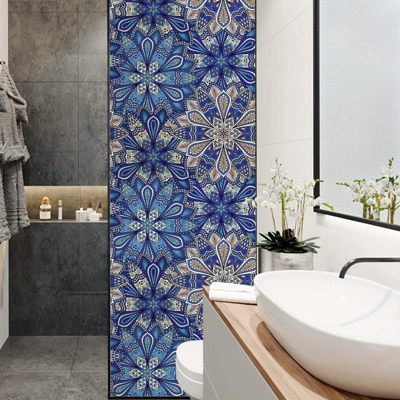 Purple Bohemian Patterned Privacy Glass Film