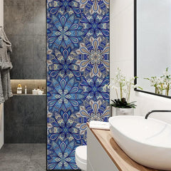 Purple Bohemian Patterned Privacy Glass Film