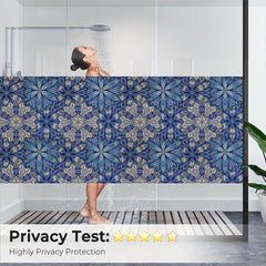 Purple Bohemian Patterned Privacy Glass Film
