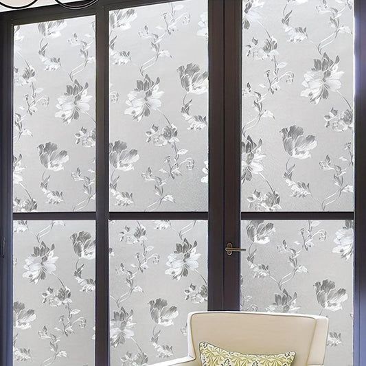 Flower Frosted Glass Window Film Privacy Protection Sticker