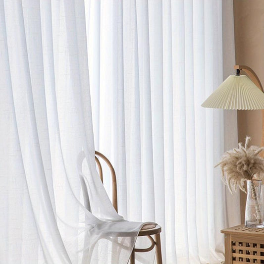 Rod Pocket Sheer Curtain for Home Decor