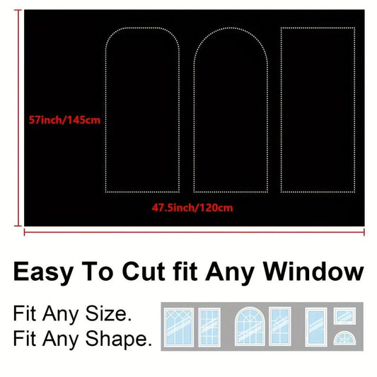 1pc Blackout Curtain Portable Window Curtain Shade Out Room Darkening Light Bl..