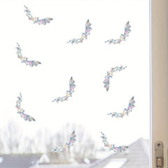 10pcs Bat Window Stickers Suncatcher Halloween Bat Glass Decal