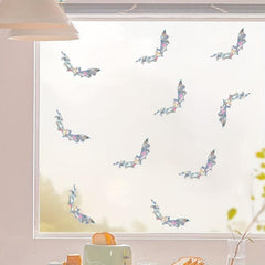 10pcs Bat Window Stickers Suncatcher Halloween Bat Glass Decal