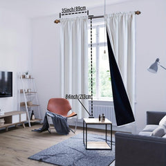 Thermal Insulated Blackout Curtains Rod Pocket - Block Light, Keep Warm