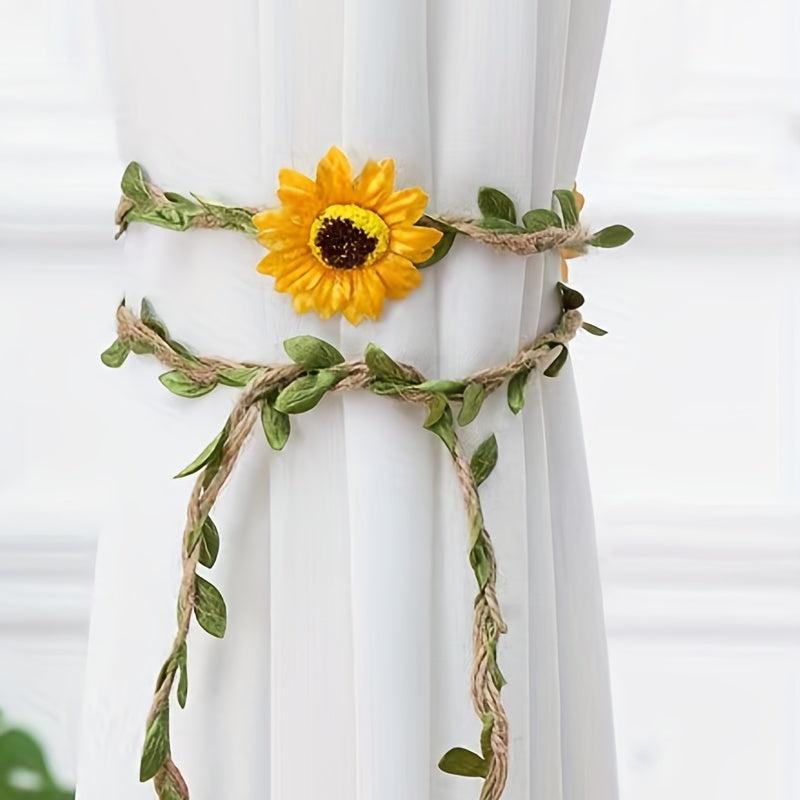 Sunflower Boho Curtain Tieback - Adjustment and Stylish