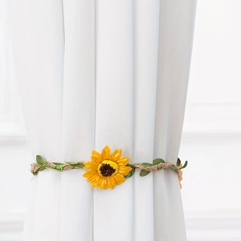 Sunflower Boho Curtain Tieback - Adjustment and Stylish