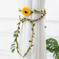 Sunflower Boho Curtain Tieback - Adjustment and Stylish