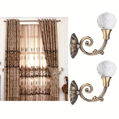 2pcs Metal Curtain Hooks Wall Mounted Curtain Tieback Holders