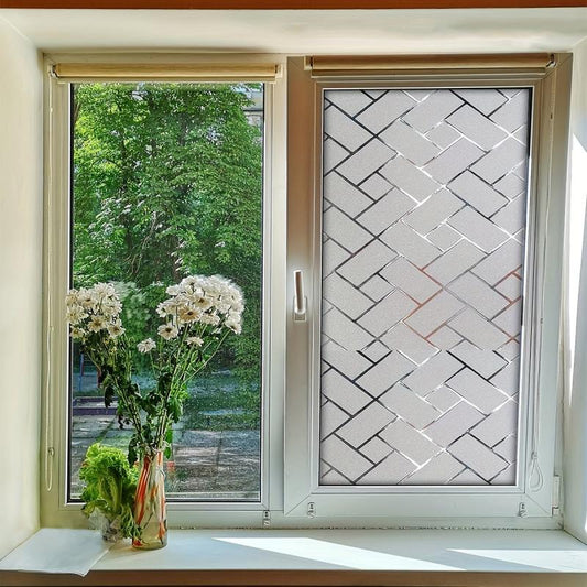 Geometric Pattern Glass Film Privacy Window Sticker
