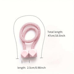 2pcs Magnetic Curtain Tiebacks Holdbacks for Window Home Bedroom Office Decor