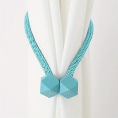2pcs Magnetic Curtain Tiebacks Holdbacks for Window Home Bedroom Office Decor