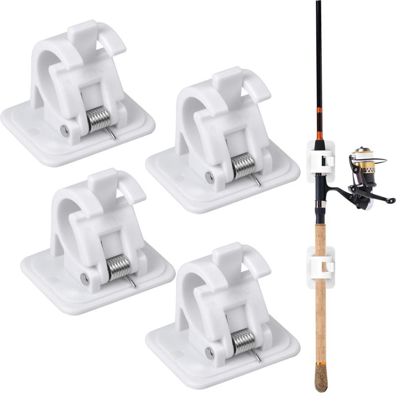 4pcs Adhesive Curtain Rod Holders Easy Installation Secure Grip