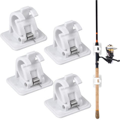4pcs Adhesive Curtain Rod Holders Easy Installation Secure Grip