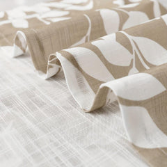 Leaf Printed Cafe Curtain Short Curtain for Kitchen Bathroom