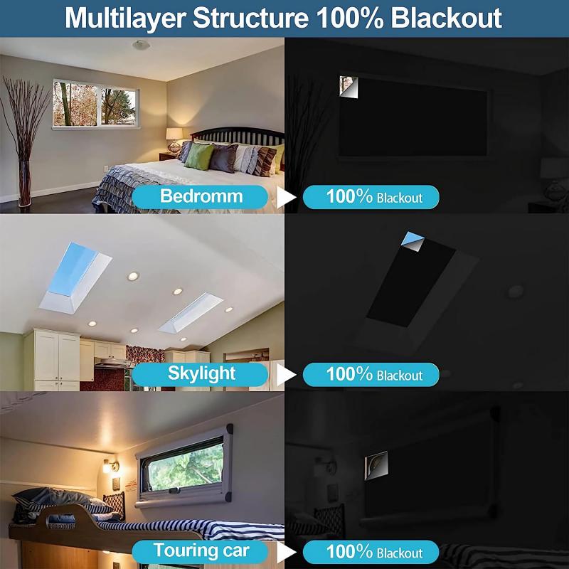 Portable Blackout Curtain Window Cover No Drill Light & UV Block