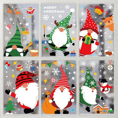 Christmas Glass Electrostatic Window Sticker Santa Claus Elk Window Sticker