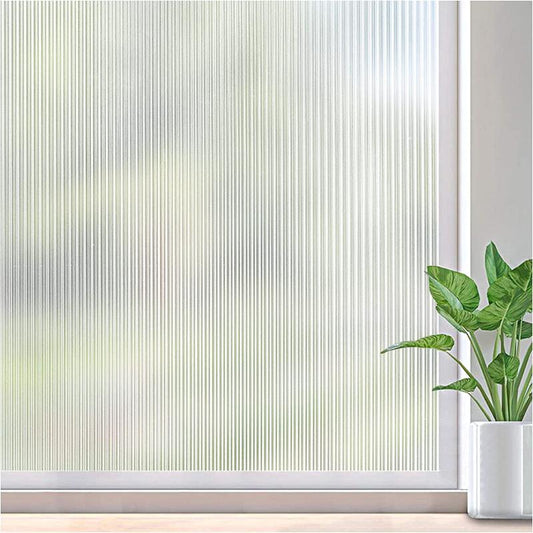Privacy Film Static Clings Reeded Glass Window Film