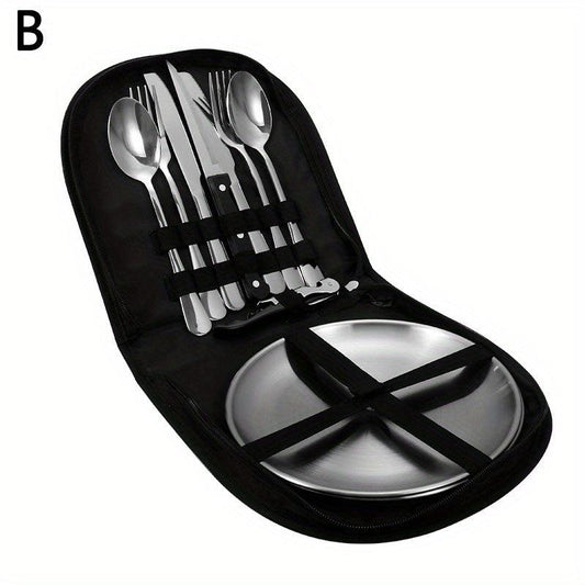 10pcs Stainless Steel Camping Cooking Utensils Set