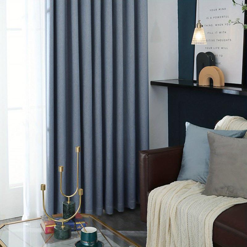 Stylish Solid Curtain for Sliding Doors and Balconies - Home Decor