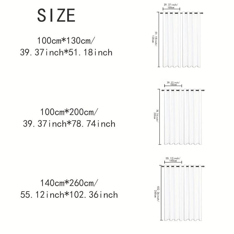 Stylish Solid Curtain for Sliding Doors and Balconies - Home Decor