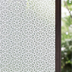 Decorative Privacy Window Film Static Cling Vinyl Anti UV Stained Glass Effect