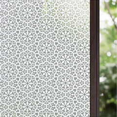 Decorative Privacy Window Film Static Cling Vinyl Anti UV Stained Glass Effect