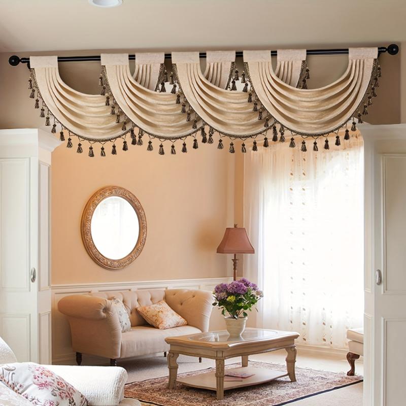 Chenille Tassel Window Mantle European Wave Curtain