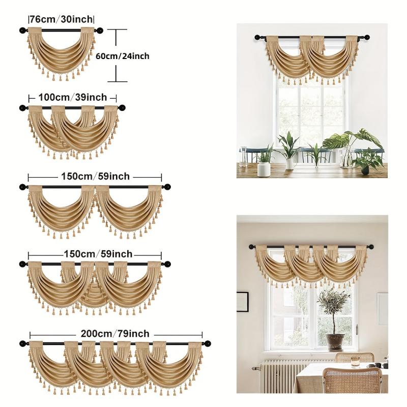 Chenille Tassel Window Mantle European Wave Curtain