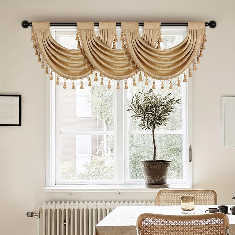 Chenille Tassel Window Mantle European Wave Curtain