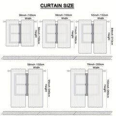 Geometric Sheer Tulle Curtains for Living Room, Sliding Doors - Modern Design