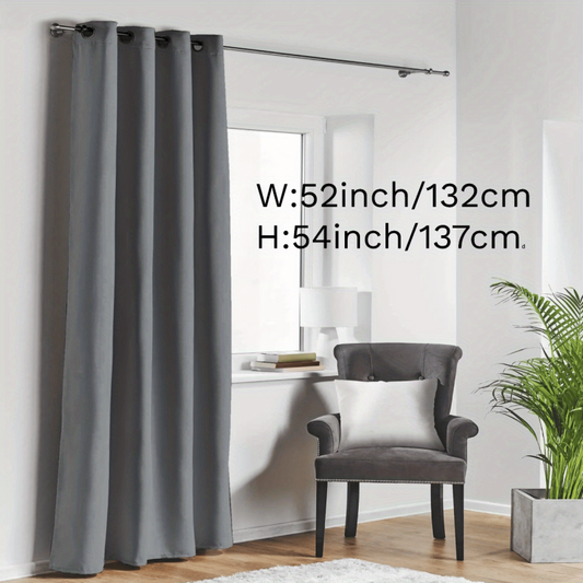 Grommet Top Blackout Curtains - Insulated & Noise Reducing - Living Room Bedroom
