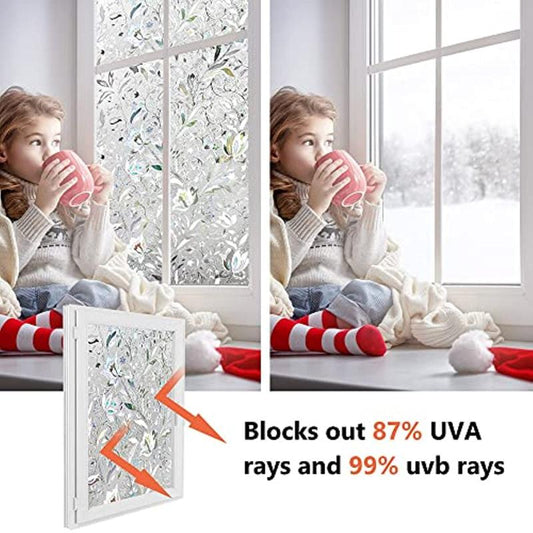 Kromapolis Privacy Window Film Vinyl Glass Covering for Stained Glass