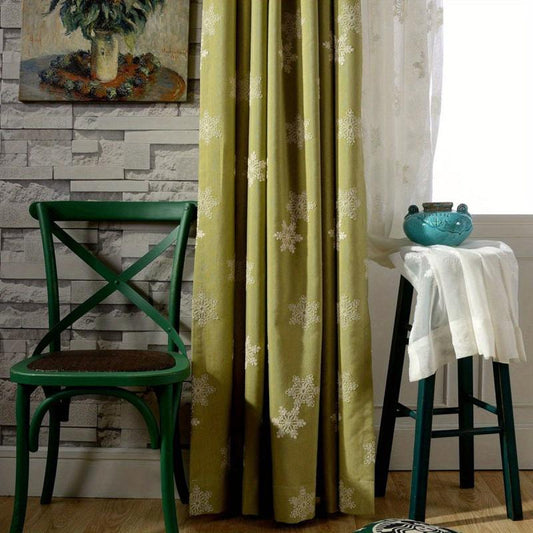 Semi Blackout Embroidery Curtain for Living Room Decor