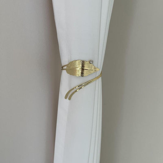 Crystal Leaf Alloy Curtain Clips - Easy Installation