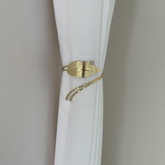 Crystal Leaf Alloy Curtain Clips - Easy Installation
