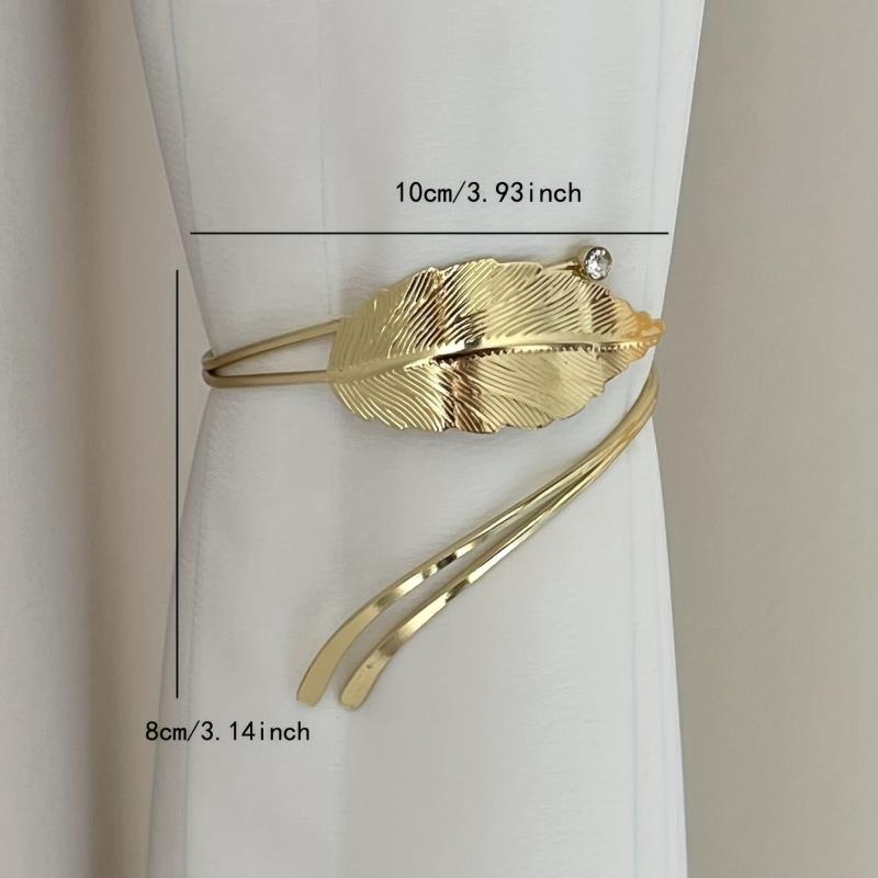 Crystal Leaf Alloy Curtain Clips - Easy Installation